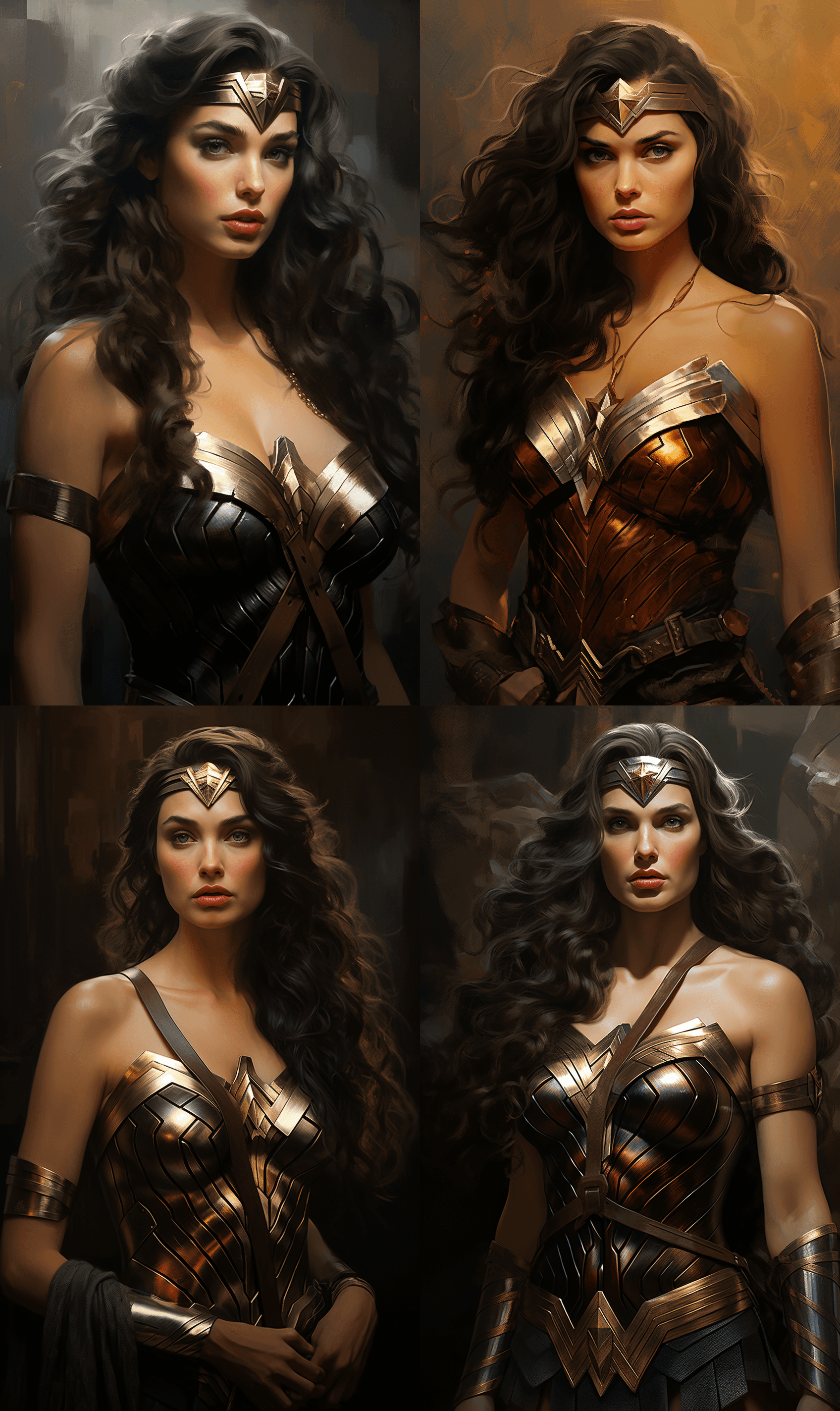 Wonder woman in the style of Rolf Armstrong, Concept art --ar 6:10 --q 2 --s 250 --v 5.2